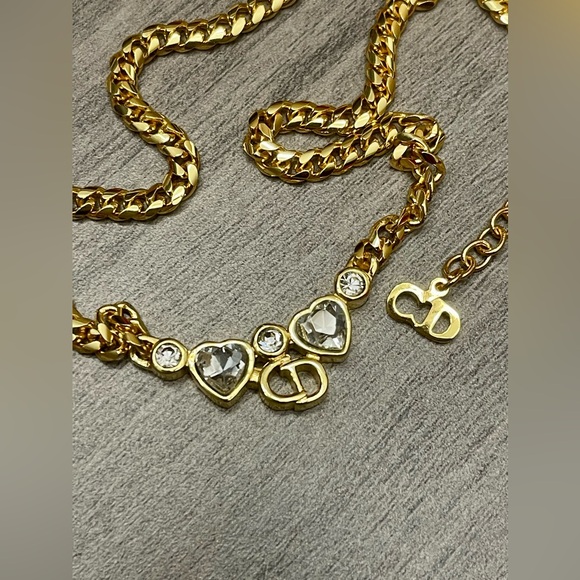 CHRISTIAN DIOR CD Heart Vintage Necklace - Picture 5 of 8